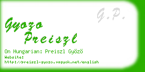 gyozo preiszl business card